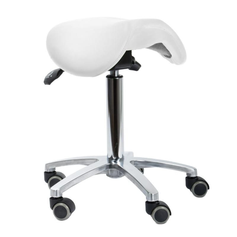Revolving Stool with Tilting --- SADDLE STOOL ***White colour***
