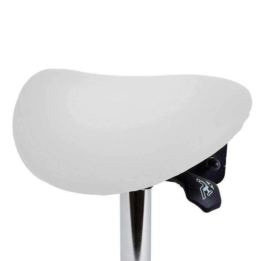 Revolving Stool with Tilting --- SADDLE STOOL ***White colour***
