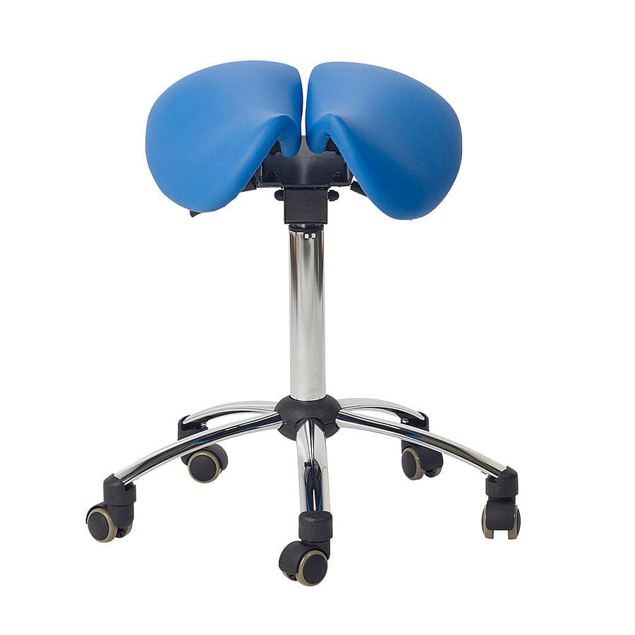 Split-Seat Saddle Stool - Blue