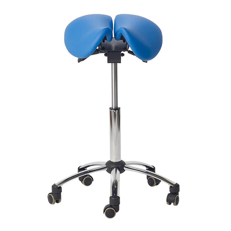 Split-Seat Saddle Stool - Blue