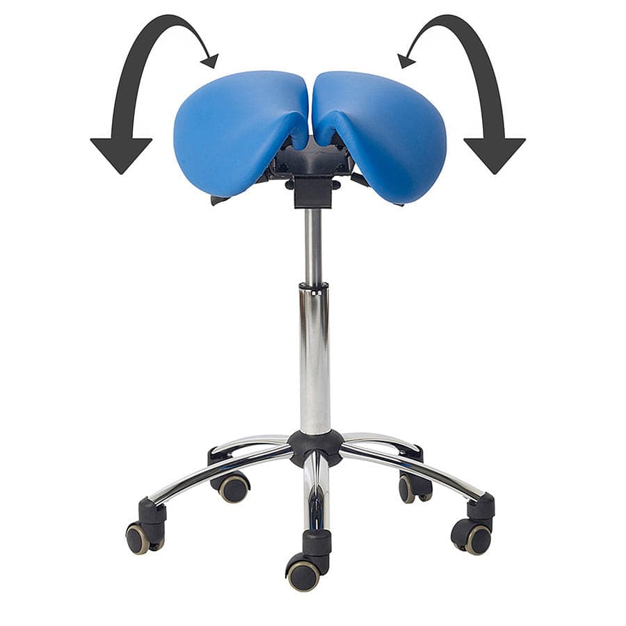Split-Seat Saddle Stool - Blue
