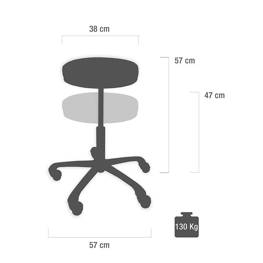Swivel Stool with Release Ring - Grey