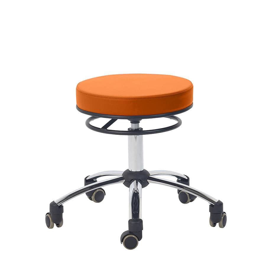 Swivel Stool with Release Ring - Orange