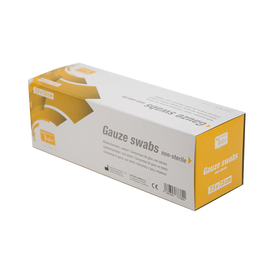 Non Sterile Gauze Swabs || 7.5cm x 7.5cm || Pack of 120