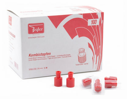 Sterile Luer-Lock Combi Stopper Syringe Bung Caps || Pack of 100