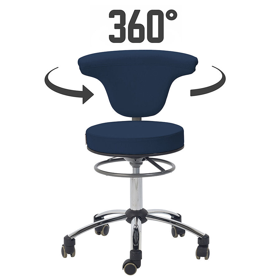 Medical Swivel Chair || Ergonomic Exam Stool with 360° Backrest