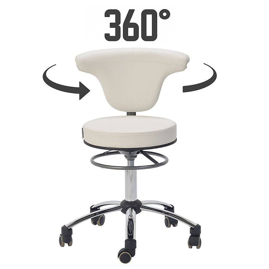 Medical Swivel Chair || Ergonomic Exam Stool with 360° Backrest
