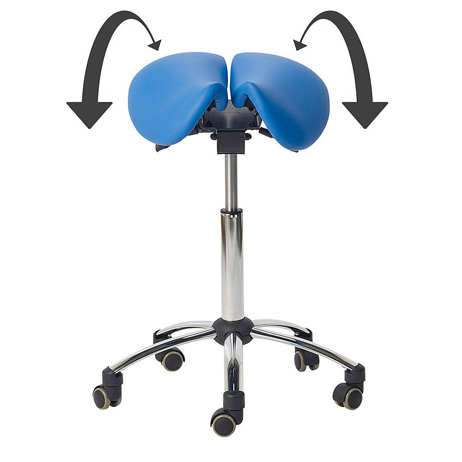 Adjustable Ergonomic Split Seat Saddle Stool for Medical Professionals