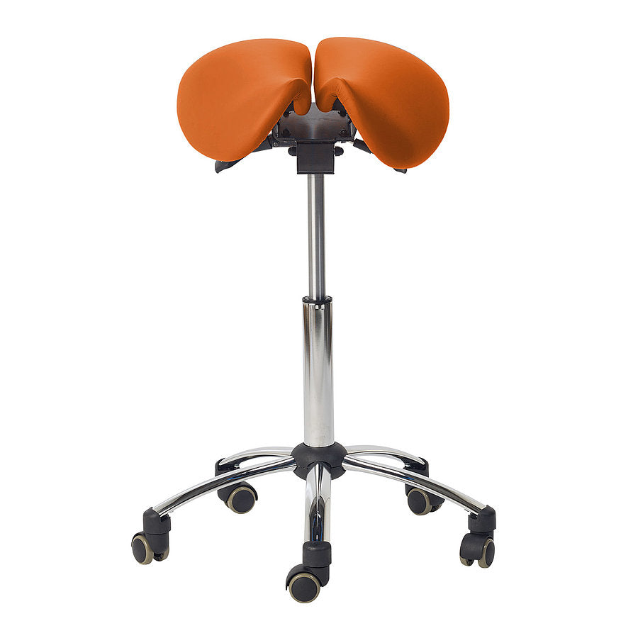 Adjustable Ergonomic Split Seat Saddle Stool for Medical Professionals