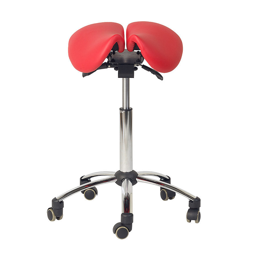 Adjustable Ergonomic Split Seat Saddle Stool for Medical Professionals