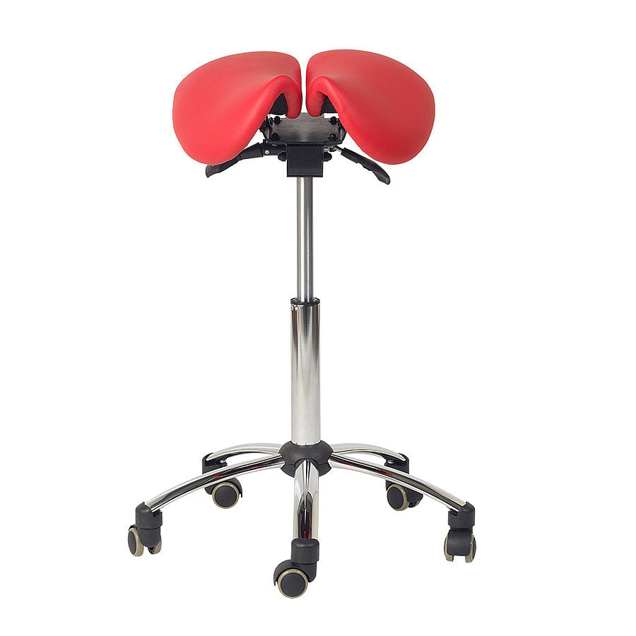 Adjustable Ergonomic Split Seat Saddle Stool for Medical Professionals