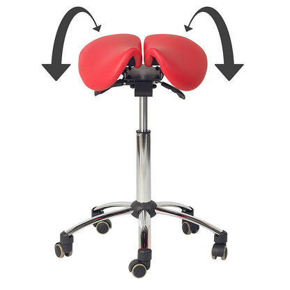 Adjustable Ergonomic Split Seat Saddle Stool for Medical Professionals