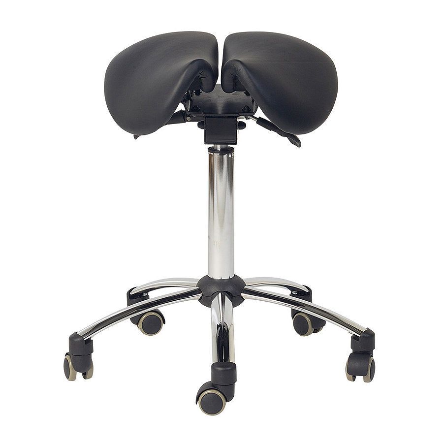 Adjustable Ergonomic Split Seat Saddle Stool for Medical Professionals