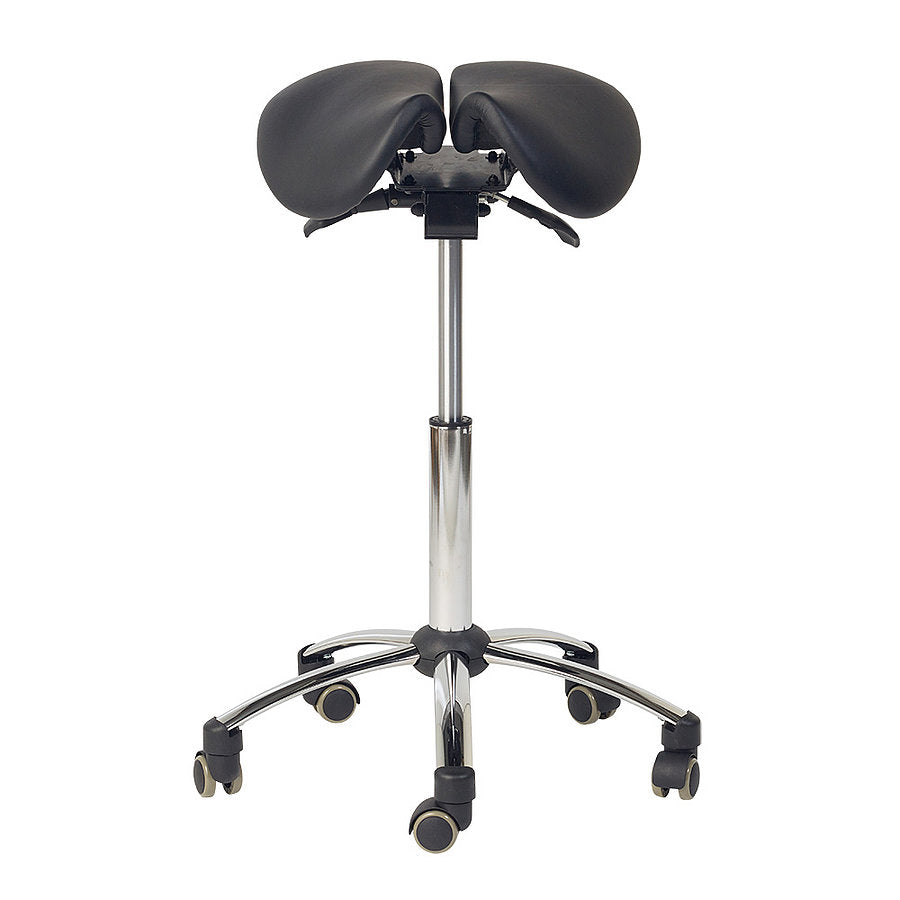 Adjustable Ergonomic Split Seat Saddle Stool for Medical Professionals