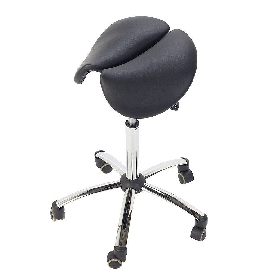 Adjustable Ergonomic Split Seat Saddle Stool for Medical Professionals