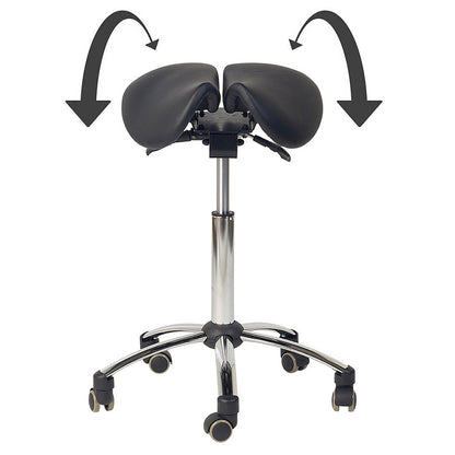 Adjustable Ergonomic Split Seat Saddle Stool for Medical Professionals