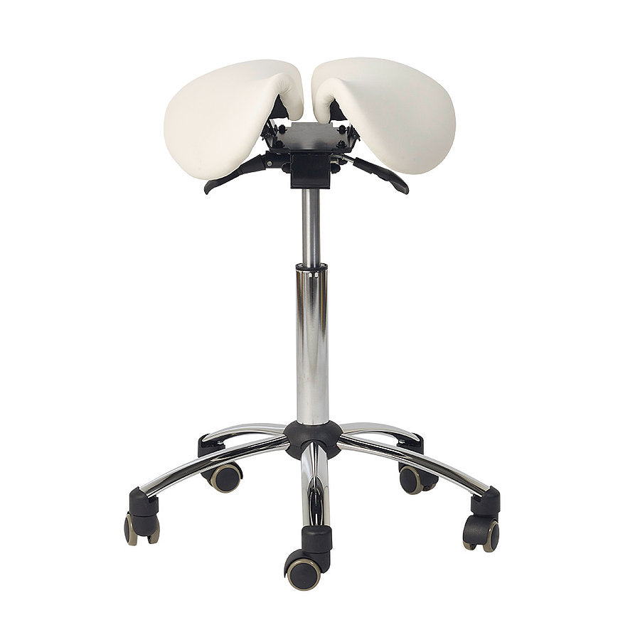 Adjustable Ergonomic Split Seat Saddle Stool for Medical Professionals