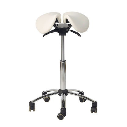 Adjustable Ergonomic Split Seat Saddle Stool for Medical Professionals