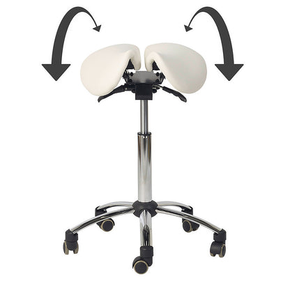 Adjustable Ergonomic Split Seat Saddle Stool for Medical Professionals