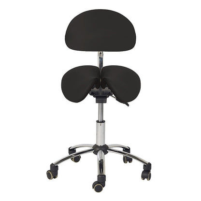 Adjustable Split Seat Saddle Stool with Backrest || Medical Ergonomic Chair