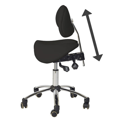 Adjustable Split Seat Saddle Stool with Backrest || Medical Ergonomic Chair
