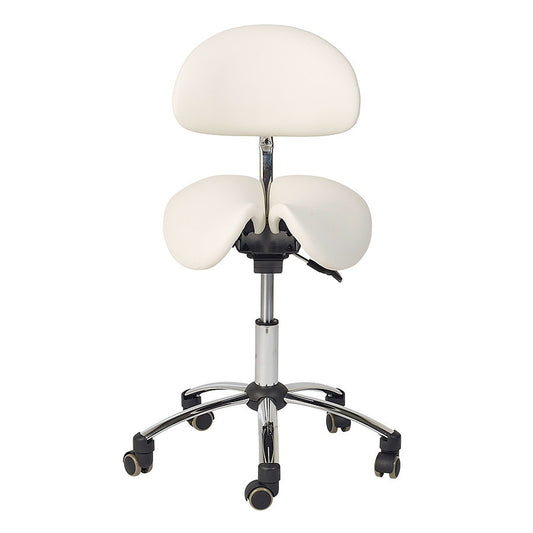 Adjustable Split Seat Saddle Stool with Backrest || Medical Ergonomic Chair