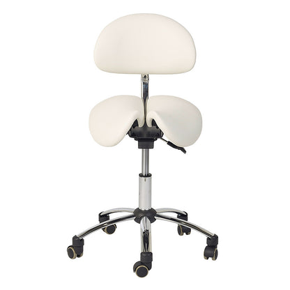 Adjustable Split Seat Saddle Stool with Backrest || Medical Ergonomic Chair