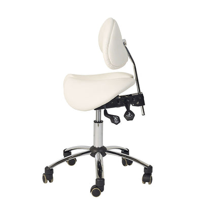 Adjustable Split Seat Saddle Stool with Backrest || Medical Ergonomic Chair