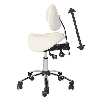 Adjustable Split Seat Saddle Stool with Backrest || Medical Ergonomic Chair