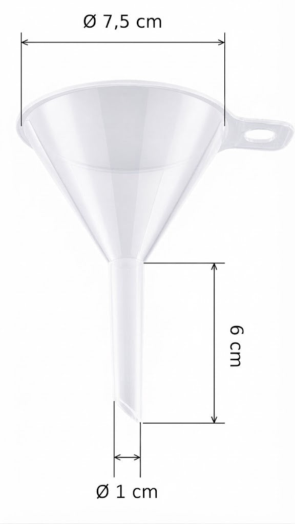 Teqler Plastic PP Lab Funnel || Laboratory Funnel for Liquid Transfer & Bottle Filling