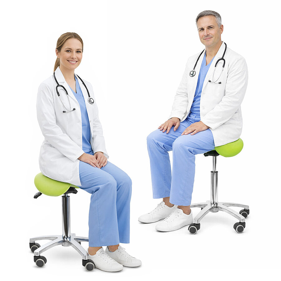 Ergonomic Revolving Saddle Stool with Tilting Seat