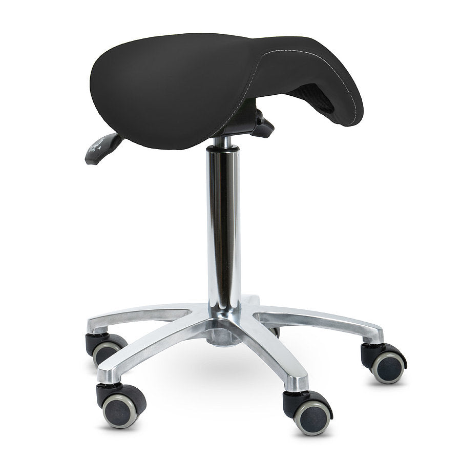 Ergonomic Revolving Saddle Stool with Tilting Seat