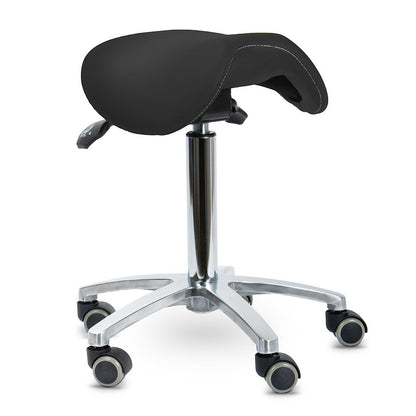 Ergonomic Revolving Saddle Stool with Tilting Seat