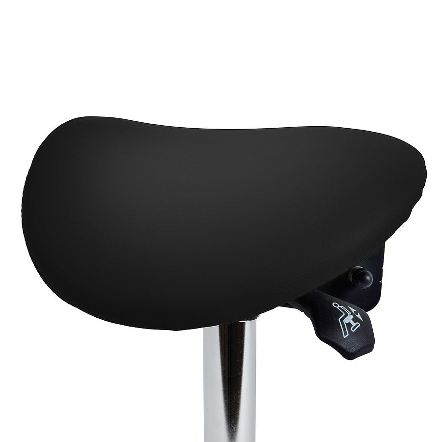 Ergonomic Revolving Saddle Stool with Tilting Seat