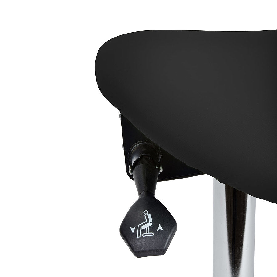Ergonomic Revolving Saddle Stool with Tilting Seat