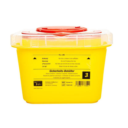 3 Litre Sharps Bin Box || Secure Medical Disposal