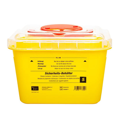 5 Litre Sharps Bin Box || Secure Medical Disposal