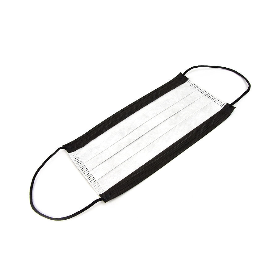 Surgical Mask for Tattoo Artists || Black, with elastic ear loops || Pack of 50