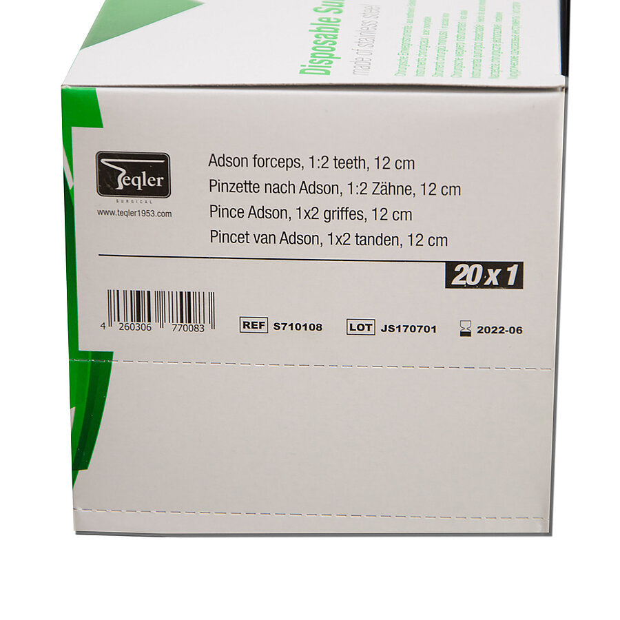 12cm Single Use Adson Forceps || Pack of 20