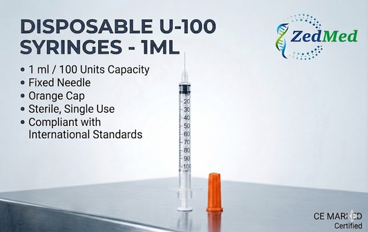 31G || 1ml Disposable Single-use Syringe and Needle, u100