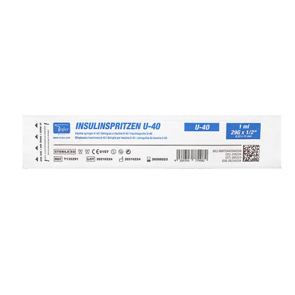 1ml 29g x 0.5 inch U40 Syringe || Pack of 100