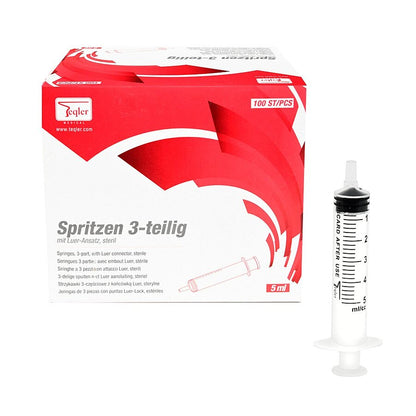5ml Sterile Disposable Syringe with Luer Connector || 3-Part || Pack of 100