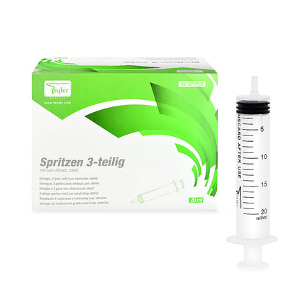 20ml Sterile Disposable Syringe with Luer Connector || 3-Part || Pack of 50