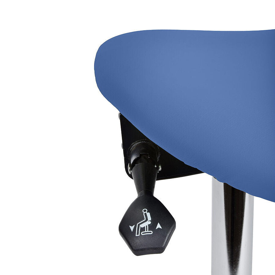 Revolving Stool with Tilting || Saddle Stool / Chair || Blue