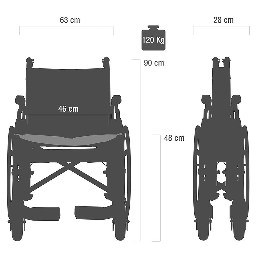 Aluminum Folding Wheelchair || Standard