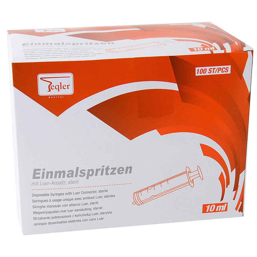 10ml Disposable Syringes with Luer Connector || Pack of 100