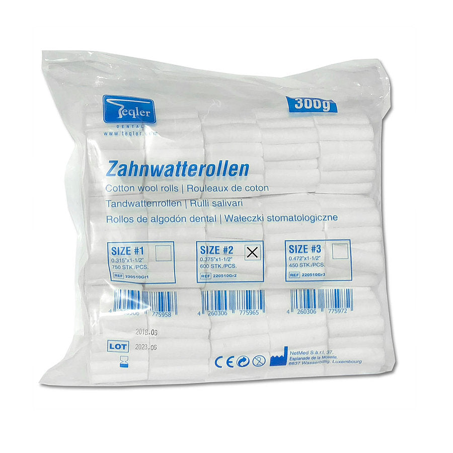 Dental Cotton Rolls || 1.0cm, 0.315" x 1-1/2" || Pack of 600