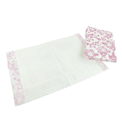 Disposable Baby Underlays || 40 x 60 cm - Princesses print in Pink || Pack of 50