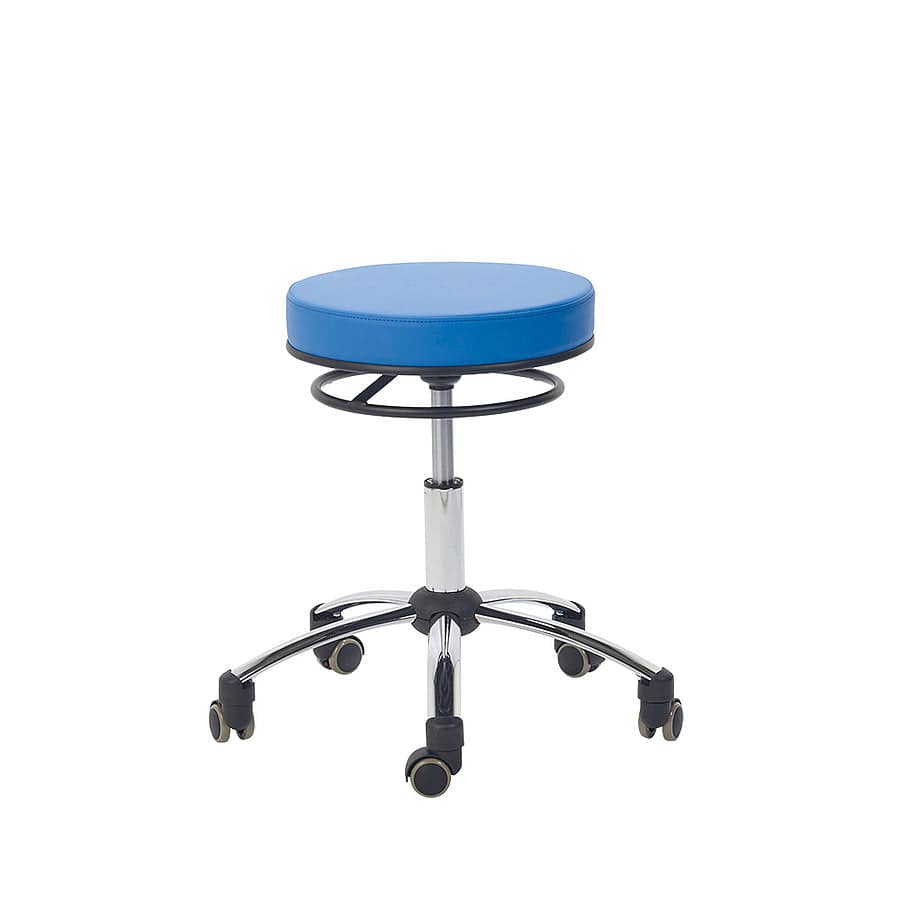 Swivel Stool with Release Ring - Blue