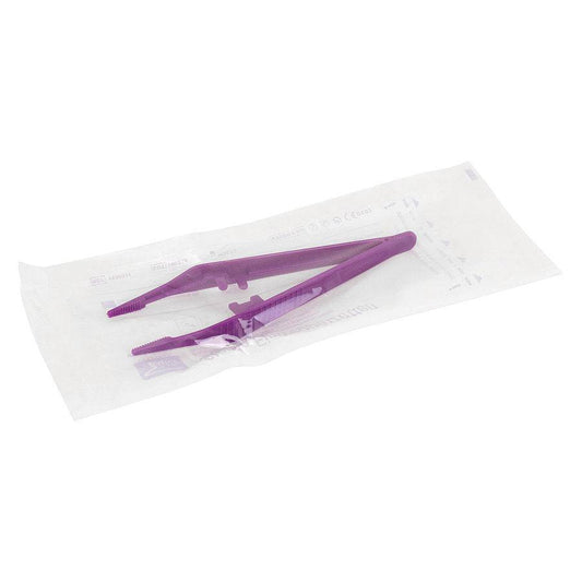 Sterile Plastic Tweezers (13cm) x 50